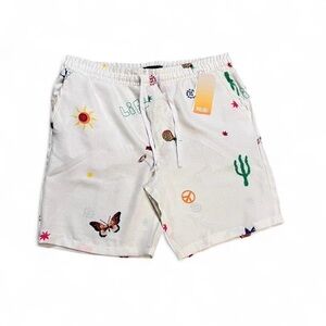 Malibu by Drill Clothing Co Men’s White with Embroidered Design Resortwear Sz 2X